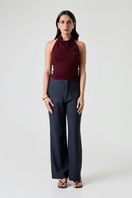Summer Away Lucca pants in vintage blue, showcasing relaxed fit and stylish design in soft denim fabric.
