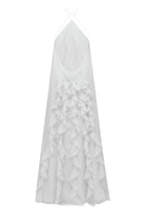 White AQUA maxi dress by OVERTHESEA featuring a flowing design and elegant silhouette, perfect for summer or casual occasions.