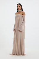 Deme By Gabriella Becki maxi dress in flowy fabric with a fitted waist and elegant design, ideal for summer or formal occasions.