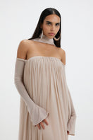 Deme By Gabriella Becki Maxi Dress in flowing fabric with a vibrant floral print and sleeveless design.