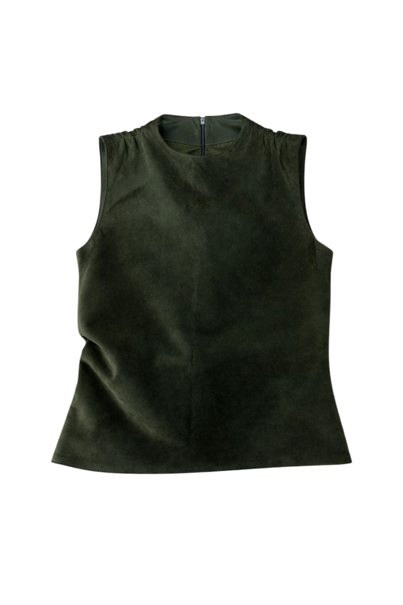 ARLINGTON TOP IN OLIVE GREEN - CULT MIA