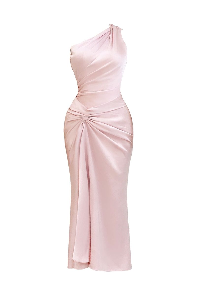 BEIGE OFF-SHOULDER OPEN BACK SILK MAXI DRESS - CULT MIA