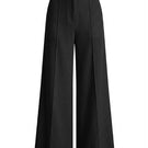 Keira Tong wide leg tweed pants shown in a stylish, tailored fit with a classic tweed pattern, full view of the fashion-forward trousers.