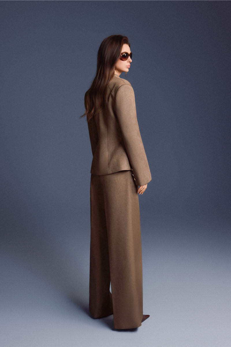 Folded Keira Tong blazer, stylish blazer jacket with lapels and structured fit, displayed on a neutral background.