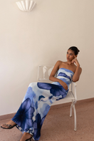 Summer Away COMO DRESS IN BLOOM maxi dress with floral print, flowing fabric, and sleeveless design.