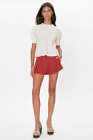 Rebecca Taylor ivory knit sweater from the Ella tops collection, featuring a cozy, textured knit fabric and classic fit.