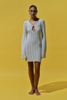 Baobab Lion Dress in crystal blue mini dress featuring a fitted silhouette and elegant design, perfect for stylish occasions.