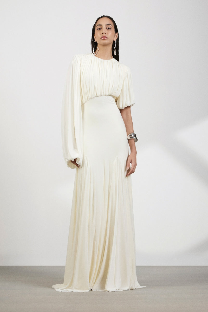 Deme By Gabriella Luna Maxi Dress featuring a flowy silhouette and feminine design, shown in a full-length view.