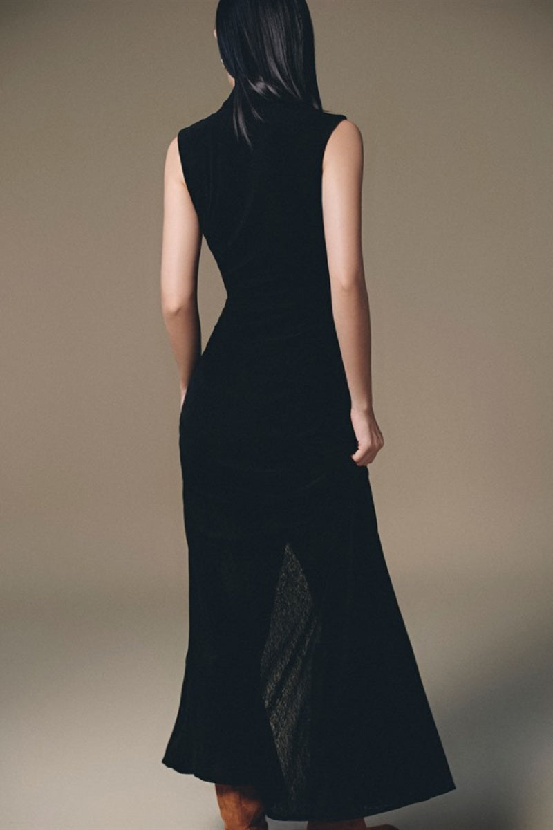 Keira Tong pocket sheer maxi dress featuring lightweight, transparent fabric and elegant design with pockets.