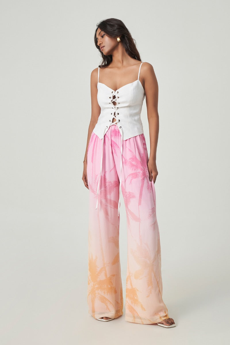 Summer Away LEON pants in Afterglow color, featuring relaxed fit and stylish design, shown on a model.