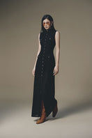 Keira Tong pocket sheer maxi dress featuring a flowy design and lightweight fabric, perfect for elegant summer wear.