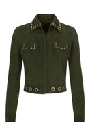 ZUT Calumet jacket in olive green, stylish outdoor jacket with a zip-up front and adjustable hood, ideal for casual wear.
