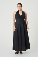 Black Cannes maxi dress by Summer Away, flowing sleeveless dress with elegant design, perfect for summer occasions.