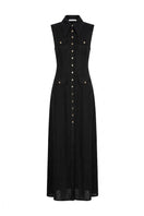 Keira Tong pocket sheer maxi dress featuring a flowy silhouette and lightweight fabric, perfect for elegant summer occasions.
