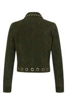 ZUT Calumet jacket in olive green, stylish men's jacket with a sleek fit and functional design, shown on a model.
