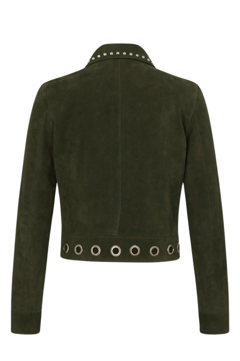 ZUT Calumet jacket in olive green, stylish men's jacket with a sleek fit and functional design, shown on a model.