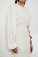 Deme By Gabriella Luna Maxi Dress in flowing fabric with a flattering fit, perfect for elegant summer occasions.