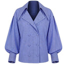 Blue tailored shirt by Keira Tong featuring a classic fit, button-up front, and crisp collar, ideal for professional or casual wear.