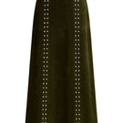 ZUT Navan long maxi skirt in olive green with flowy fabric and a comfortable waistband, perfect for casual or dressy wear.