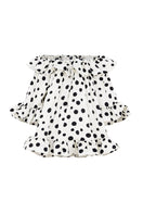 White Valenciani volumous short ruffle dress, mini length with layered ruffle details, perfect for summer or special occasions.