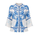 Raishma MYRA shirt featuring a stylish design, shown on a hanger with detailed fabric texture and vibrant color.