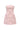 HELGA PINK LEATHER CRYSTAL MINI DRESS