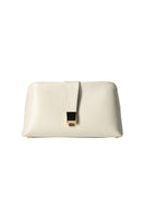 Rose de Mai Ceremony Clutch in vanilla with sleek design, featuring elegant detailing and a compact, stylish shape for special occasions.