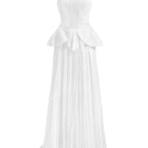 Elegant Snow Bloom gown by Le Thanh Hoa featuring intricate floral embroidery and flowing fabric.