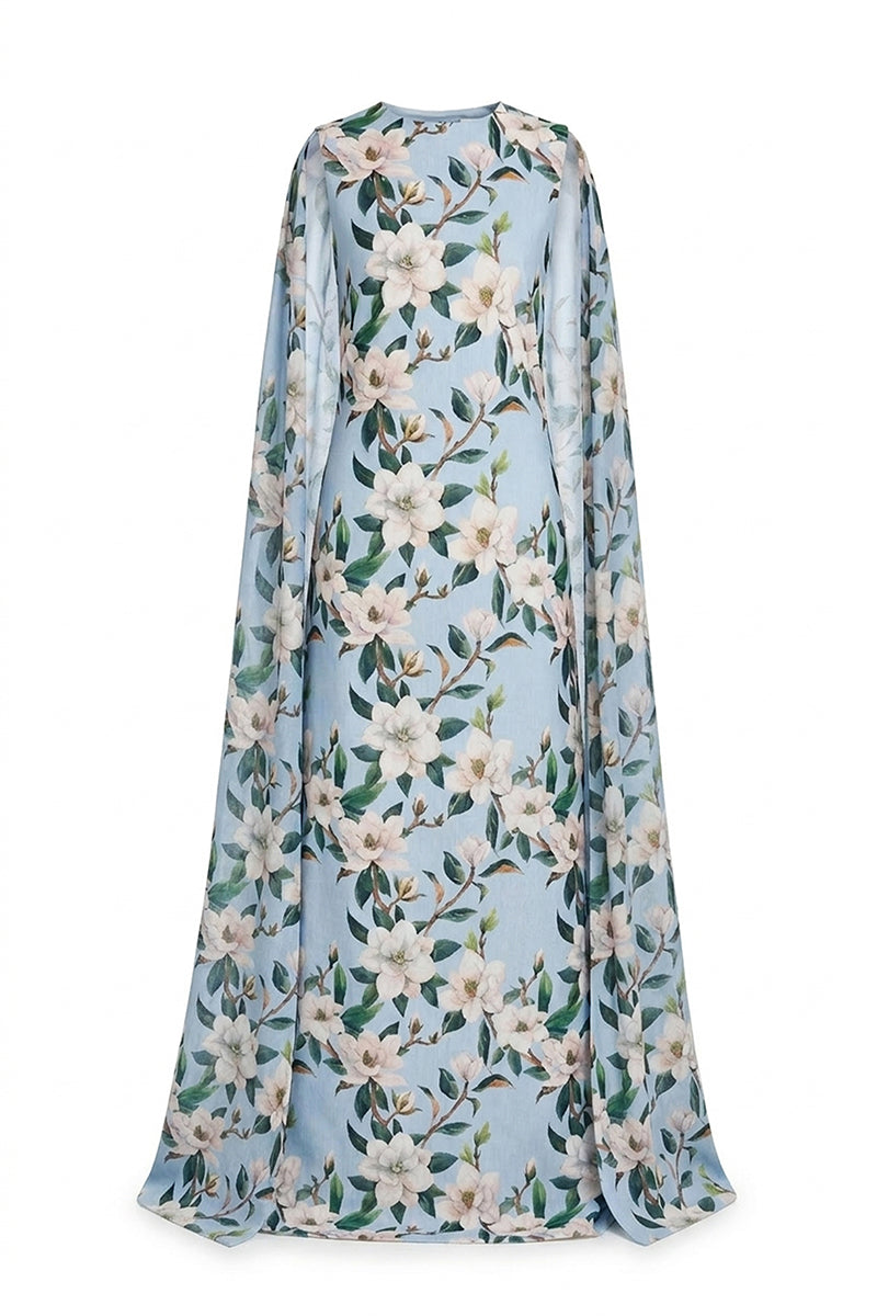 Nur Karaata Whisper Wind gown featuring flowing fabric and elegant design, perfect for formal occasions.