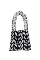 Black and white Feathers Clash of Prints shoulder bag by SAC DE SOUL with a stylish, patterned design and shoulder strap.