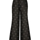 Onalaja BEE CRYSTAL DENIM JEANS, slim-fit blue jeans with crystal embellishments, displayed on a hanger against a neutral background.