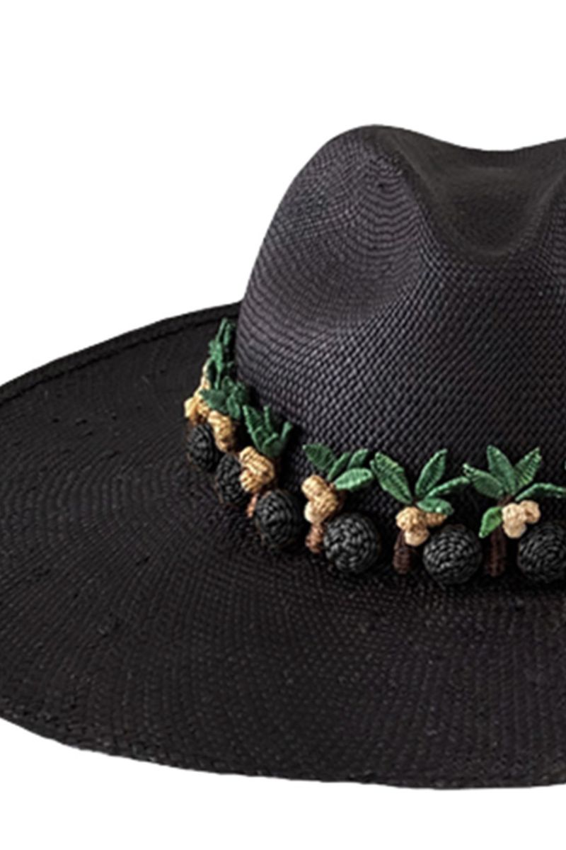 Pájara Pinta Palmas Midnight Hat, stylish wide-brim hat with midnight color, perfect for sun protection and fashion.