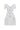 WHITE A-LINE FLARED NECKLINE MIDI DRESS