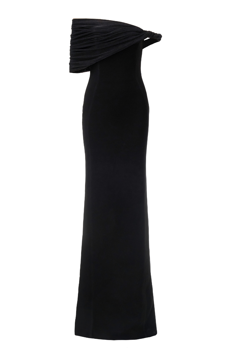 CALMING NOIR BLACK DRESS - CULT MIA