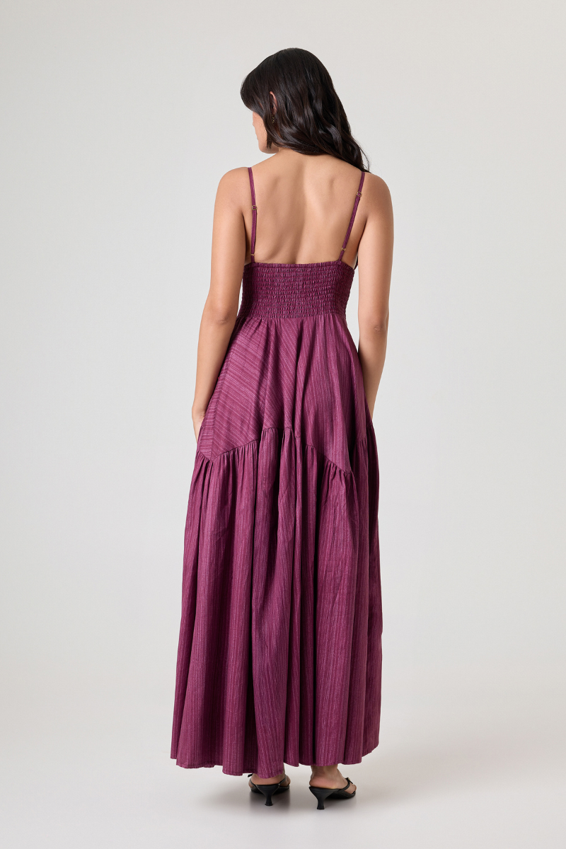 SORRENTO DRESS IN MULBERRY ETCH - CULT MIA