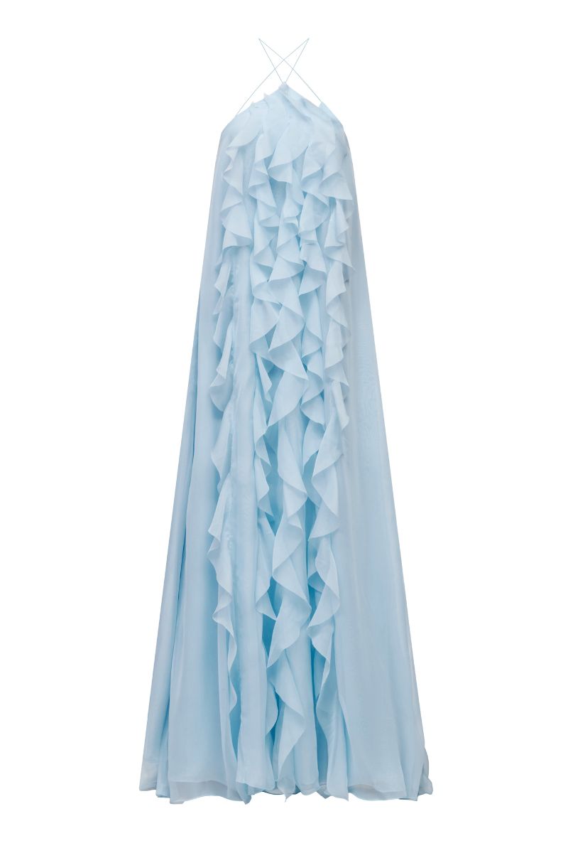 AQUA DRESS IN SKY BLUE - CULT MIA