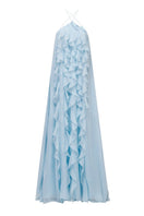 Sky blue AQUA dress by OVERTHESEA, maxi dress style with flowing fabric and elegant design, perfect for summer occasions.