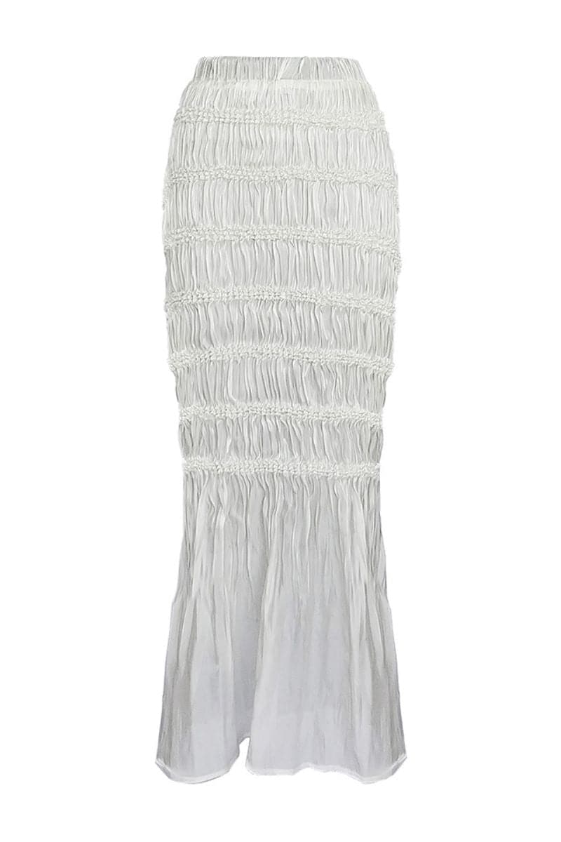 JULIA WHITE SHIBORI SLIT MIDI SKIRT - CULT MIA