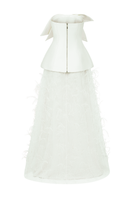 Elegant Colette taffeta and tulle gown by 21Six featuring a flowing silhouette and intricate fabric details.