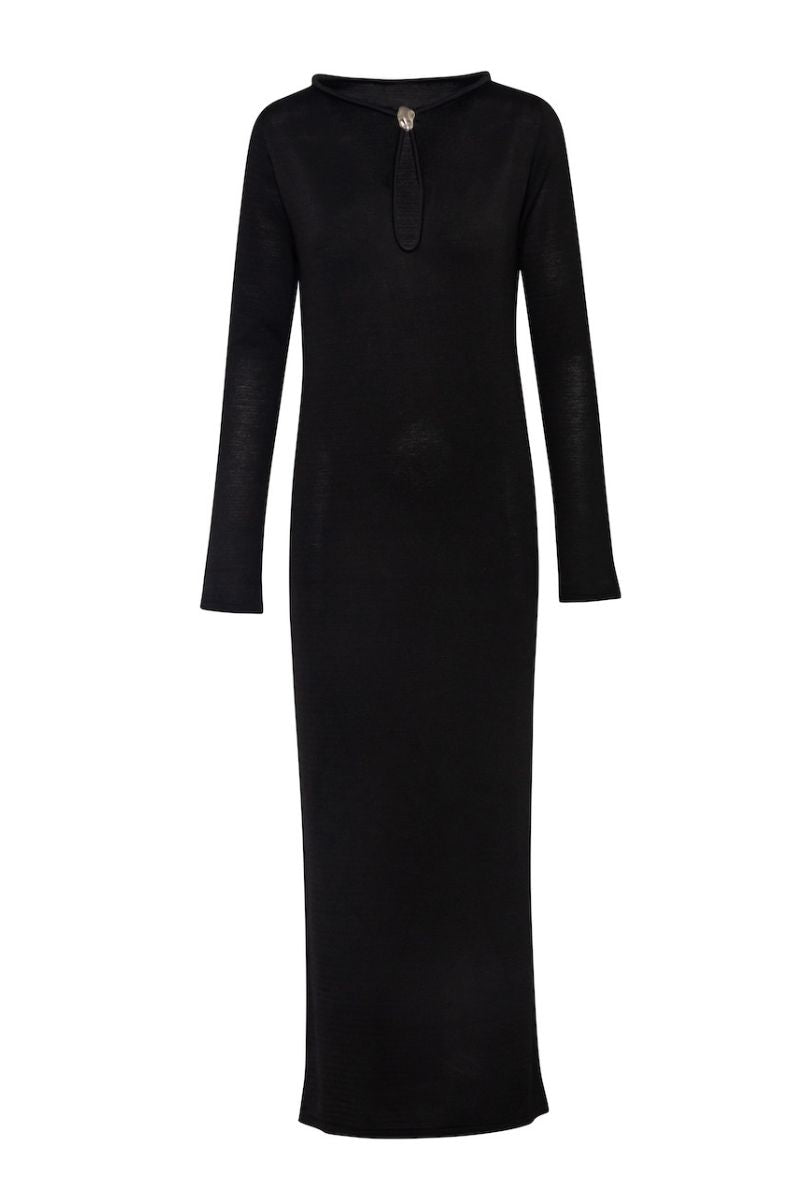 Undress Thea Black Off-Shoulder Jersey Midi Dress | Cult Mia Undress Thea Black Off-Shoulder Jersey Midi Dress | Cult Mia