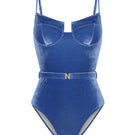 Nelblu Arena one-piece swimsuit in Atlantic color, showcasing a stylish and comfortable design perfect for swimming and beachwear.