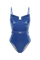 Nelblu Arena one-piece swimsuit in Atlantic color, showcasing a stylish and comfortable design perfect for swimming and beachwear.