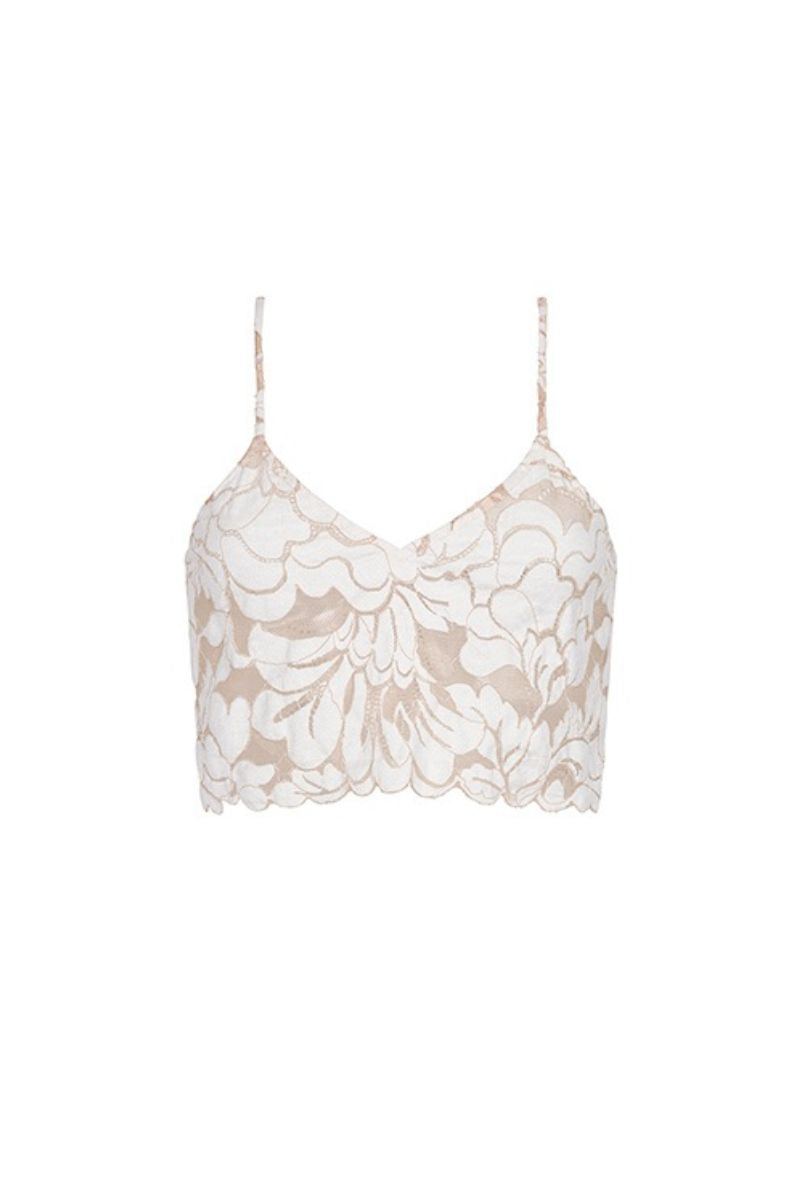 CREME CAMISOLE CROP - CULT MIA