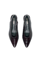 10th Floor Downtown heels in cocoa color, stylish women's high heels with sleek design and pointed toe, perfect for formal occasions