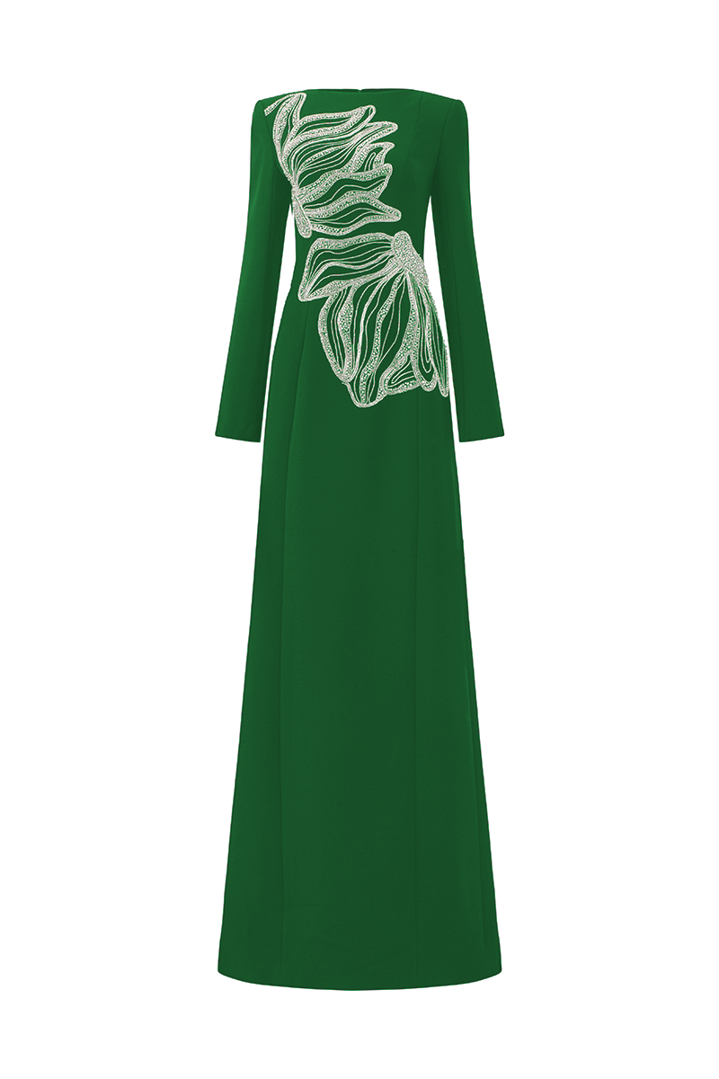 VELVET SATIN GOWN - CULT MIA