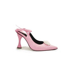 Christin Wu Nina Pearl embroidered heels with intricate pearl and embroidery details, stylish and elegant footwear for special occasions.