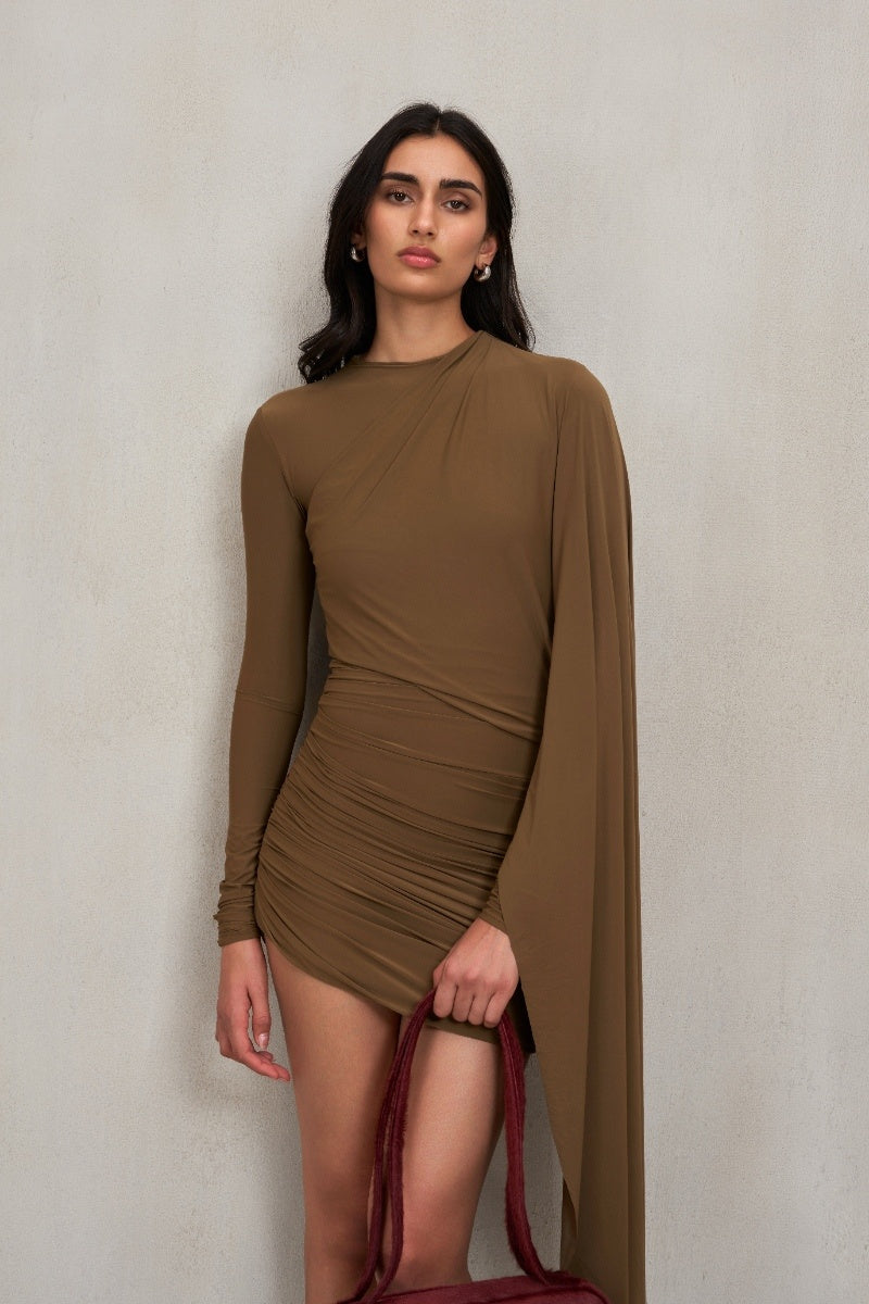 PAULA DRESS IN SAND GREEN | CULT MIA | Deme By Gabriella PAULA DRESS IN SAND GREEN | CULT MIA | Deme By Gabriella