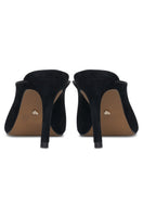 Black Riva Heels by 10th Floor featuring a stylish heel design and sleek silhouette, perfect for elegant footwear.
