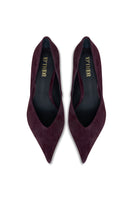 10th Floor burgundy heels featuring a stylish uptown heel design with sleek leather finish and elegant silhouette.
