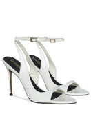 White 10th Floor Midnights Heels featuring a sleek design and pointed toe, perfect for formal and evening wear.